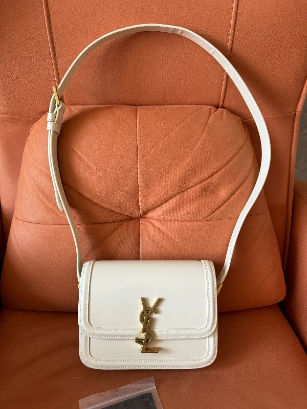Saint Laurent solferino small bag in white calfskin