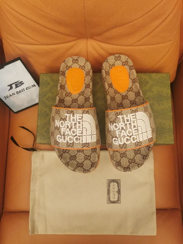 Gucci Slide x The North Face beige orange monogram