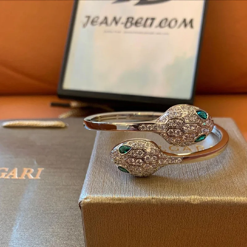 Bvlgari Serpenti Viper diamond & emerald bracelet